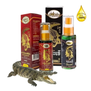 Ảnh sản phẩm Chai xịt dầu cá sấu đen Green oil Castle Crocodile Brand ThaiLand 1