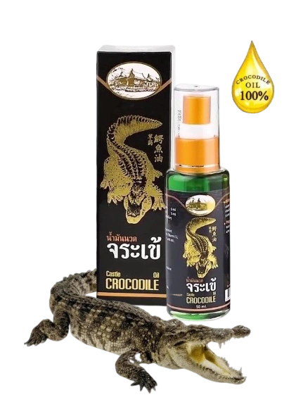 Chai xịt dầu cá sấu đen Green oil Castle Crocodile Brand ThaiLand ảnh 1