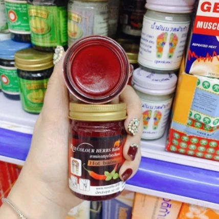 Dầu cù là ớt đỏ Red Colour Herbs Balm Thái Lan ảnh 3