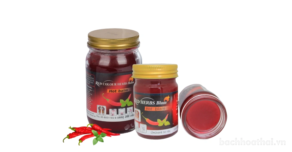 Dầu cù là ớt đỏ Red Colour Herbs Balm Thái Lan