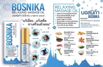 Dầu xoa bóp giảm đau nhức toàn thân Bosnika Relaxing Massage Oil Thái Lan ảnh 9