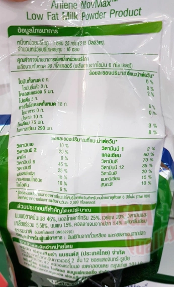 Sữa bột Anlene Gold Thái Lan giàu Canxi ít chất béo tốt cho xương và cơ thể người lớn tuổi ảnh 12