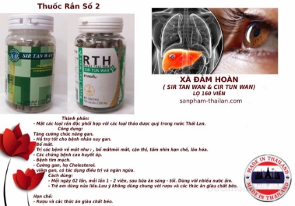 Thuốc rắn số 2 giản độc đan RTH Cir Tan Wan & Cir Tu Tan Thái Lan ảnh 5
