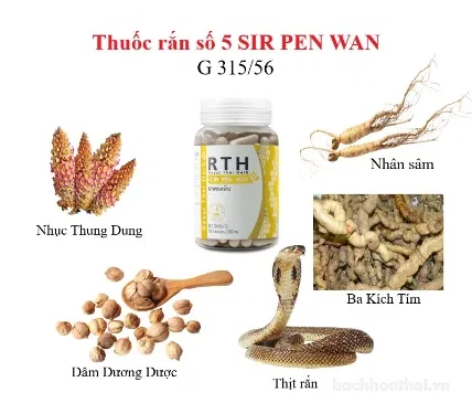 Thuốc rắn số 5 SIR PEN WAN Thái Lan chuyên trị tiểu đường và đường tiết niệu ảnh 2