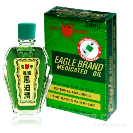 Dầu gió xanh hiệu con ó Eagle Brand Medicated Oil ảnh 5