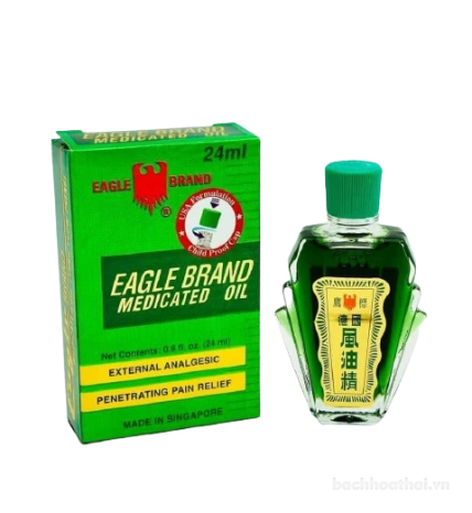 Dầu gió xanh hiệu con ó Eagle Brand Medicated Oil ảnh 1