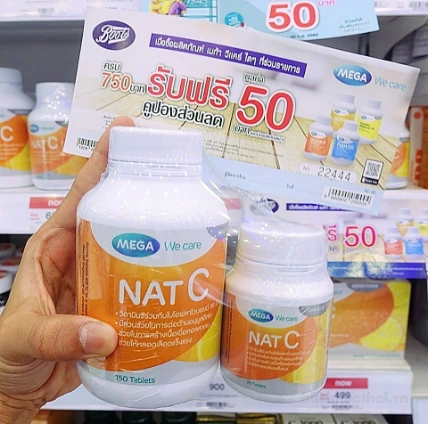 Viên uống bổ sung Vitamin C Mega We Care NAT C 1000mg ảnh 8