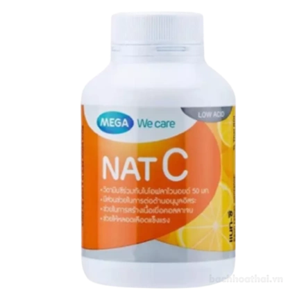 Viên uống bổ sung Vitamin C Mega We Care NAT C 1000mg ảnh 1