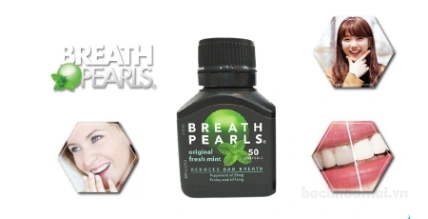 Viên uống trị hôi miệng Breath Pearls Original Fresh Mint  ảnh 2