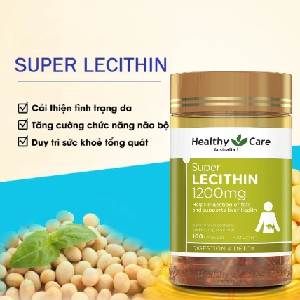 Viên uống mầm đậu nành Healthy Care Super Lecithin 1200mg ảnh 5