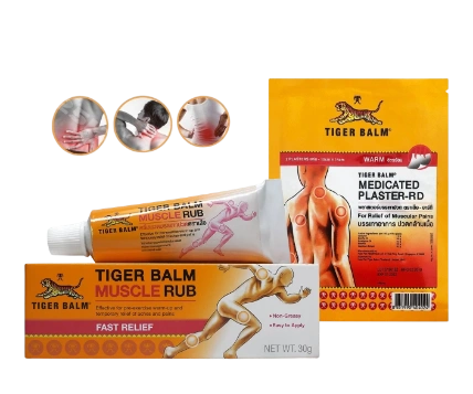 Kem Tiger balm Muscle Rub, miếng dán Plaster-RD giảm bong gân cơ, giảm đau đớn  ảnh 1