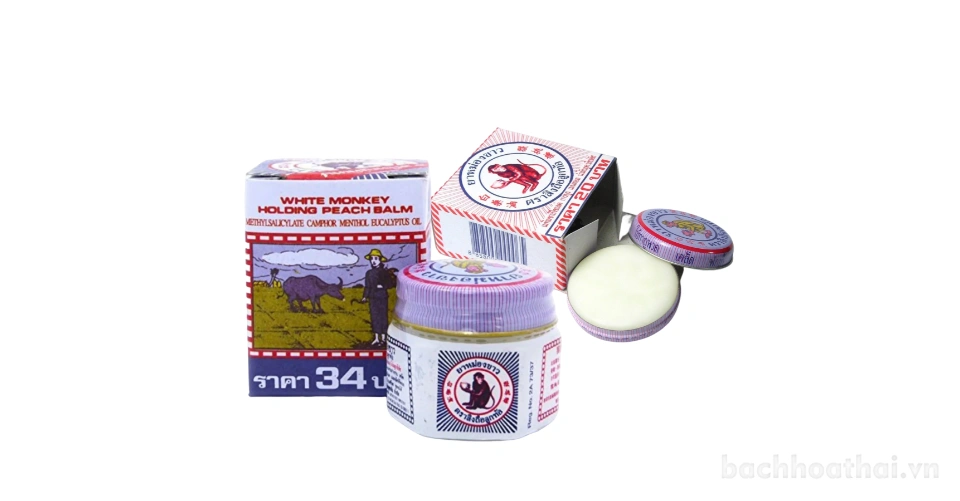 Dầu cù là con khỉ White Monkey Holading Peach Balm Thái Lan