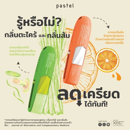 Ống hít thông mũi hương trái cây Pastel Brand Pocket Inhaler Fruity  ảnh 2