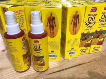 Tinh dầu mát xa thảo dược BANNA Massage Oil Spray Plai Natural Herbs  ảnh 2