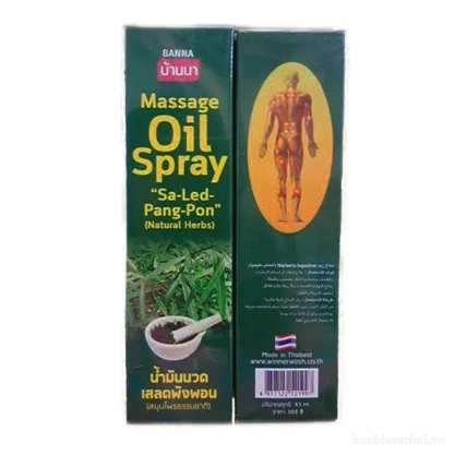 Tinh dầu mát xa thảo dược BANNA Massage Oil Spray Plai Natural Herbs  ảnh 8