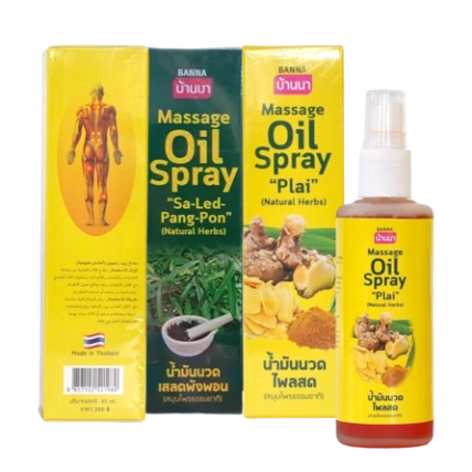 Tinh dầu mát xa thảo dược BANNA Massage Oil Spray Plai Natural Herbs  ảnh 1