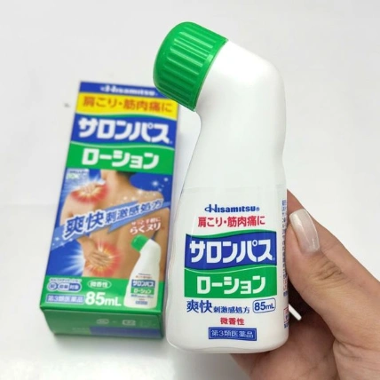 Chai lăn xoa bóp xương khớp Salonpas Hisamitsu 85ml Nhật Bản  ảnh 7