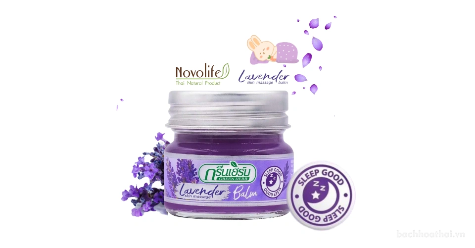 Cù là sáp Novolife Lavender Skin Massage Balm Green Herb