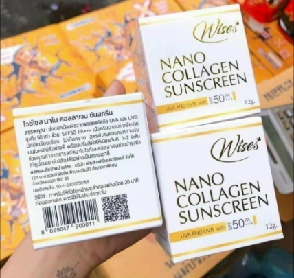 Kem chống nắng che khuyết điểm làm trắng Wise Nano Collagen Sunscreen (SPF 50, PA+++) ảnh 4