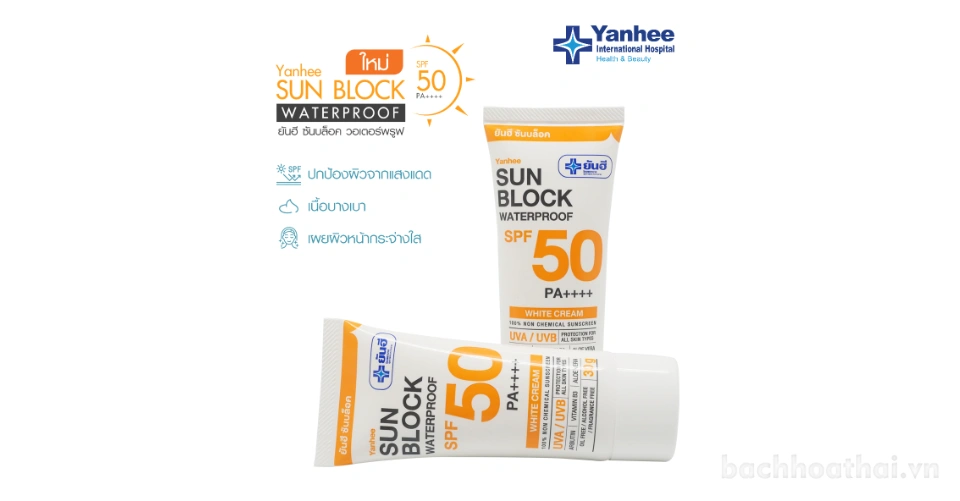 Kem dưỡng chống nắng nâng tone da Yanhee Cream Sun Block SPF 50 PA+++