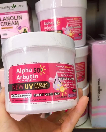 Kem dưỡng trắng chống nắng Alpha Arbutin 50spf UV Serum Protection hũ 500g ảnh 9