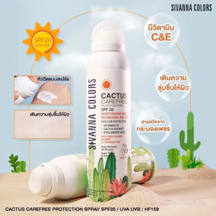 Xịt chống nắng nâng tone da Sivanna Colors Cactus Carefree Protection Spray 150ml ảnh 10