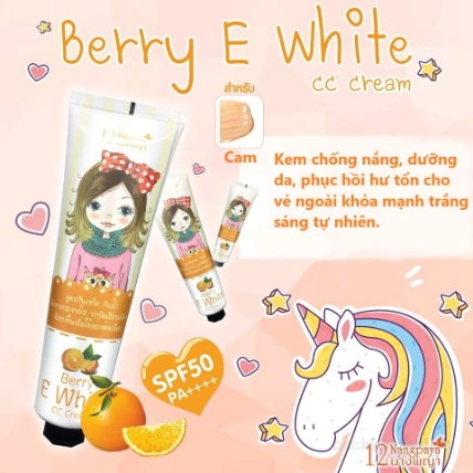 Kem chống nắng dưỡng da Berry E white CC Cream SPF50 PA+++ Thái Lan ảnh 6