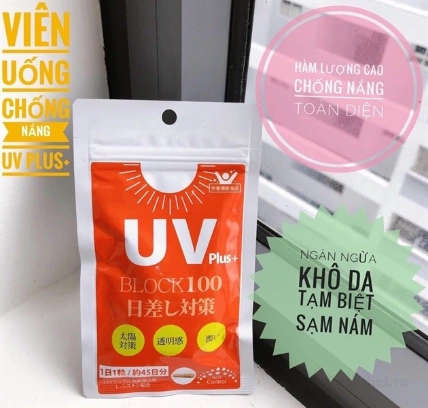 Viên uống chống nắng UV Plus+ Block 100 Nhật Bản ảnh 9