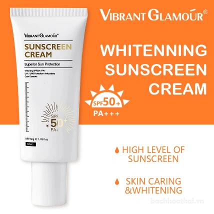 Kem chống nắng, làm trắng da, chống lão hóa Vibrant Glamour Sunscreen Cream SPF50  ảnh 11