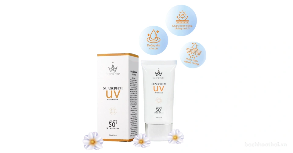 Kem chống nắng trắng da Livy's SureWhite Sunscreen UV Intensive SPF50+/PA+++