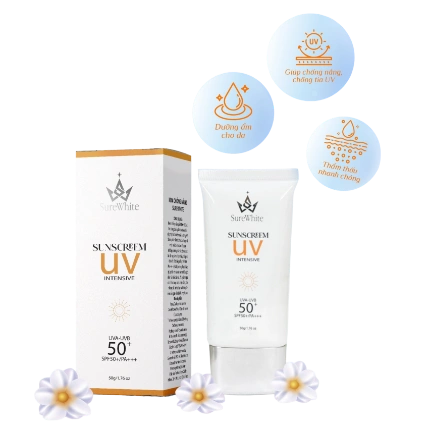 Kem chống nắng trắng da Livy's SureWhite Sunscreen UV Intensive SPF50+/PA+++  ảnh 1