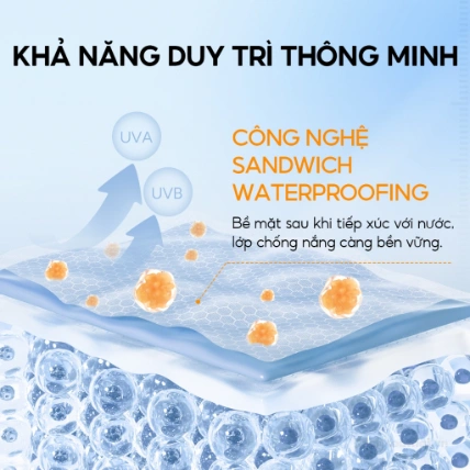 Kem chống nắng nâng tone Lanbena SPF 50+ PA+++ dành cho da nhạy cảm  ảnh 8