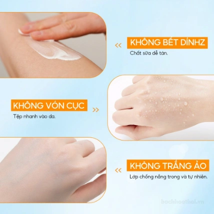 Kem chống nắng nâng tone Lanbena SPF 50+ PA+++ dành cho da nhạy cảm  ảnh 5