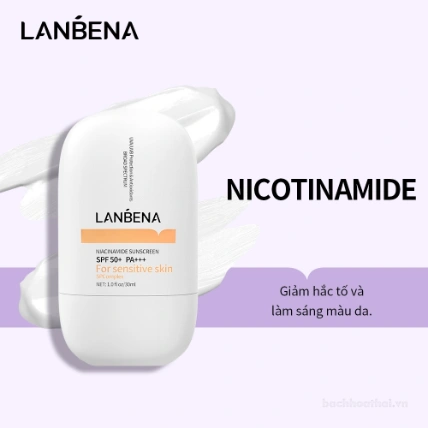 Kem chống nắng nâng tone Lanbena SPF 50+ PA+++ dành cho da nhạy cảm  ảnh 15