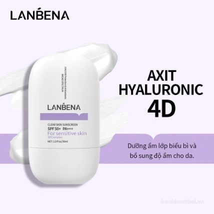 Kem chống nắng nâng tone Lanbena SPF 50+ PA+++ dành cho da nhạy cảm  ảnh 16