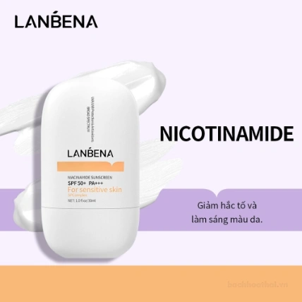 Kem chống nắng nâng tone Lanbena SPF 50+ PA+++ dành cho da nhạy cảm ảnh 15