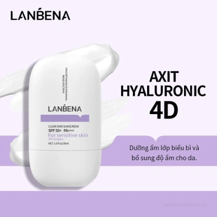 Kem chống nắng nâng tone Lanbena SPF 50+ PA+++ dành cho da nhạy cảm ảnh 16
