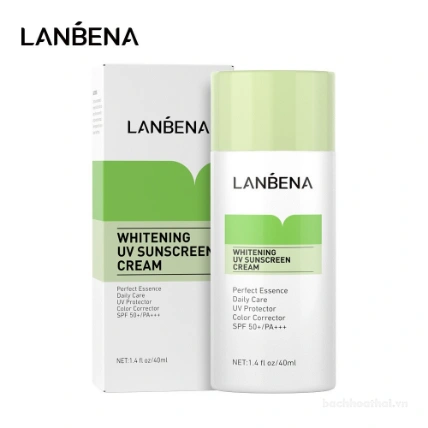 Kem chống nắng nâng tone Lanbena SPF 50+ PA+++ dành cho da nhạy cảm ảnh 17