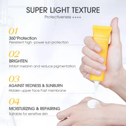 Kem chống nắng làm sáng da SKINEVER Vitamin C Brightening Sunscreen  SPF50+ PA++++    ảnh 6