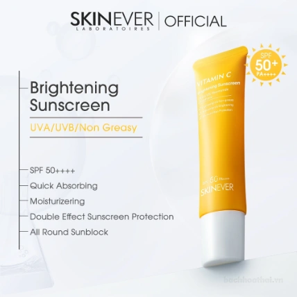 Kem chống nắng làm sáng da SKINEVER Vitamin C Brightening Sunscreen  SPF50+ PA++++    ảnh 8