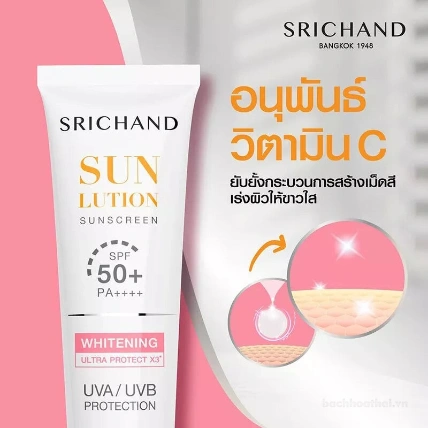 Kem chống nắng kiềm dầu ngừa mụn Srichand SunLution Sunscreen Anti Acne Ultra Protect X3  ảnh 8