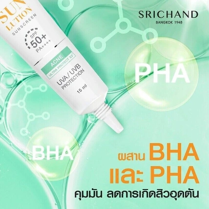 Kem chống nắng kiềm dầu ngừa mụn Srichand SunLution Sunscreen Anti Acne Ultra Protect X3  ảnh 4