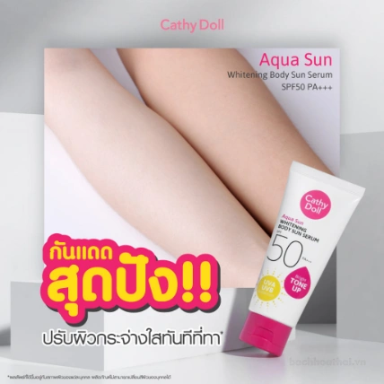 Kem chống nắng body nâng tone Cathy Doll Aqua Sun chống nước SPF50 PA+++  ảnh 7