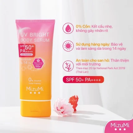 Serum chống nắng body không hương liệu Mizumi UV Bright Body Fragrance Free SPF50+ PA++++  ảnh 4