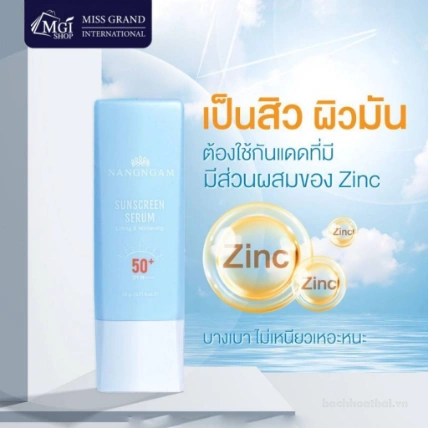 Serum chống nắng trắng da ngăn ngừa lão hoá Nangngam Thái Lan SPF50+ PA++++  ảnh 3