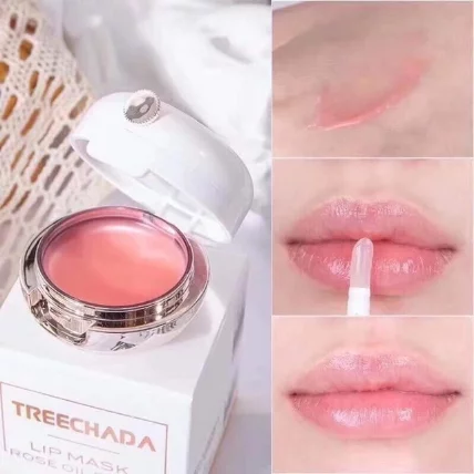 Mặt nạ dưỡng ẩm làm hồng môi Treechada Lip Mask Rose Oil Repair  ảnh 7