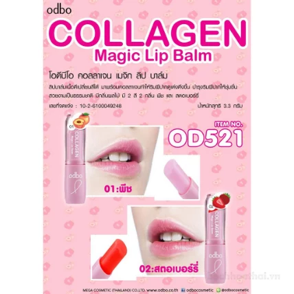 Son dưỡng môi Odbo Collagen magic Lip Balm ảnh 6