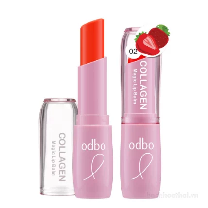 Son dưỡng môi Odbo Collagen magic Lip Balm ảnh 4