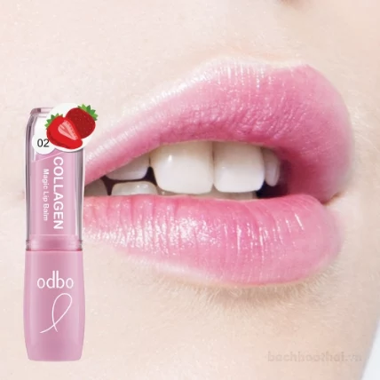 Son dưỡng môi Odbo Collagen magic Lip Balm ảnh 7
