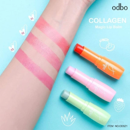 Son dưỡng môi Odbo Collagen magic Lip Balm ảnh 2